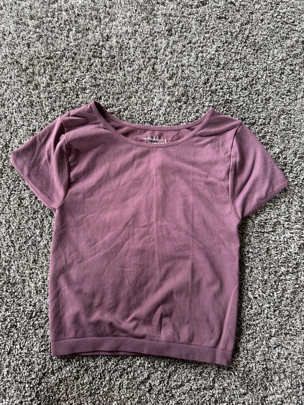 Intimately by Free People XS- Small Scoop Neck Short Sleeve Top in Dusty Mauve